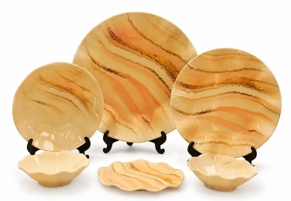 ⁦طقم ميلامين 25 قطعة - براند SH⁩ - الصورة ⁦3⁩