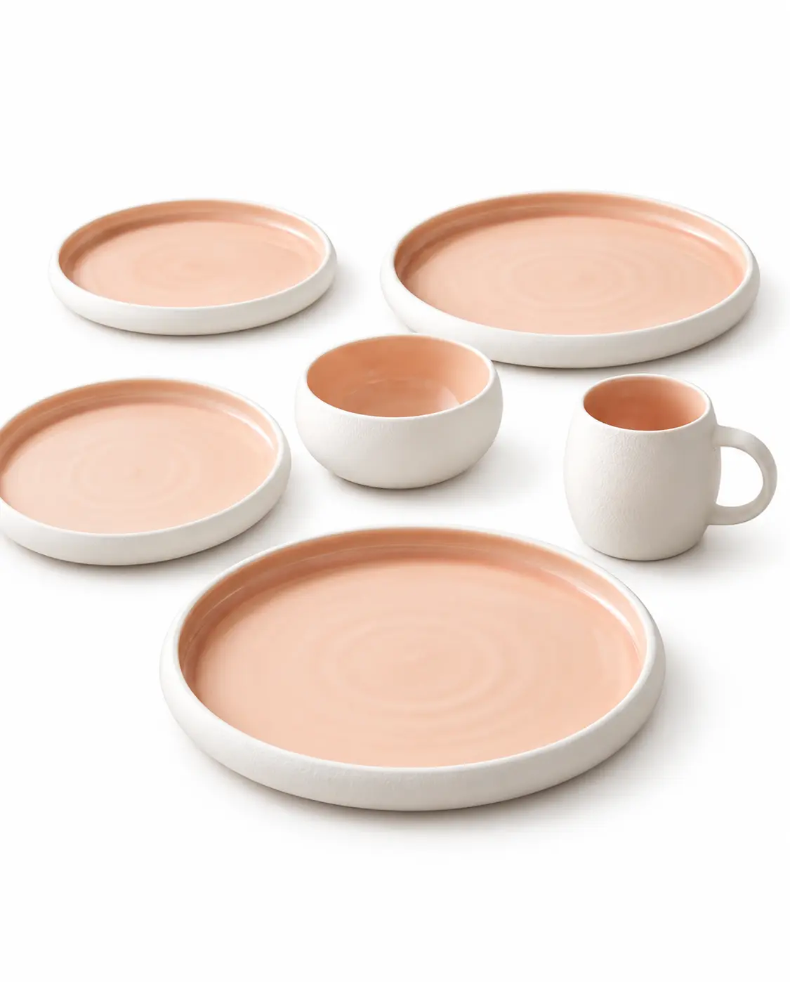 Ceramic dinnerware on seamless white-8 طقم عشاء 30 قطعة - براند (Carolina) - الصورة 1